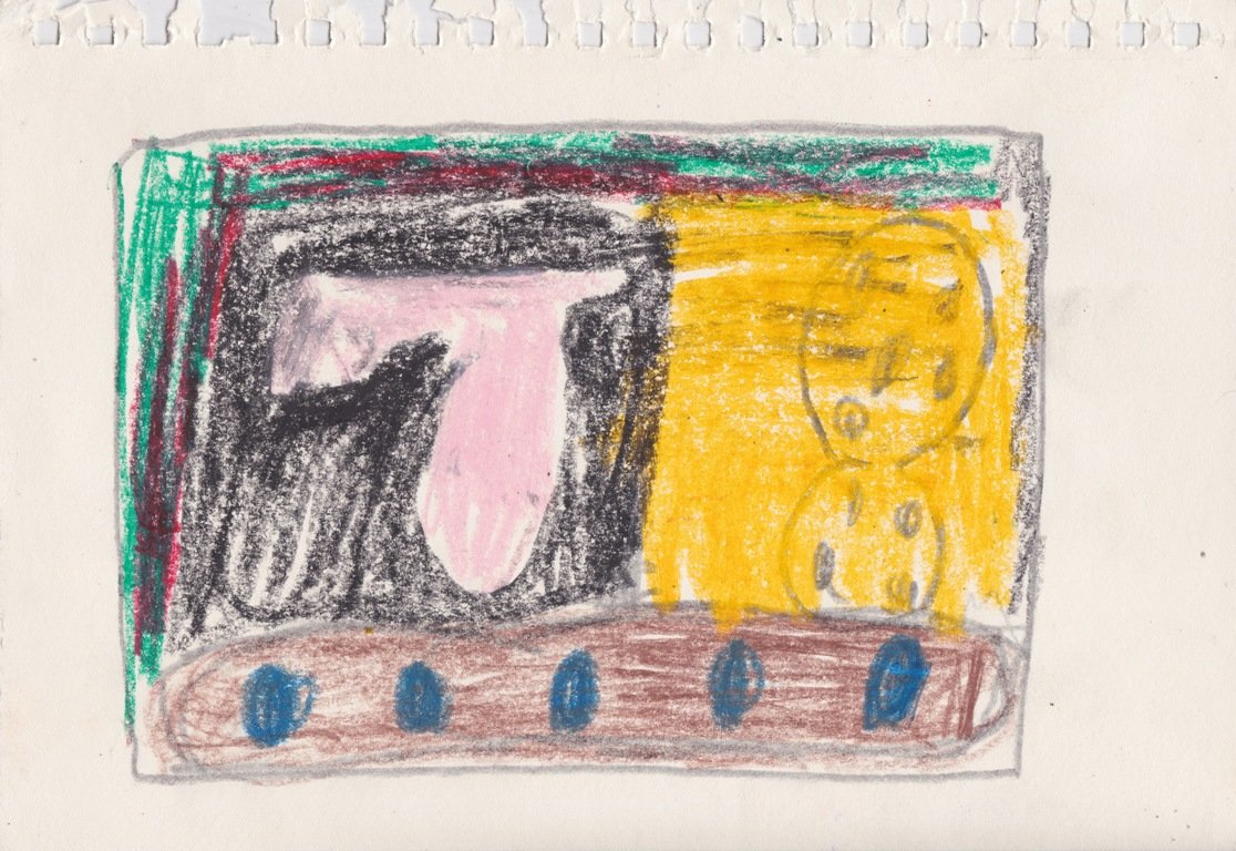 Wax Cabinet Graphite, wax crayon and coloured pencil on paper 21 x 29.7cm 2020  Price: 500€
