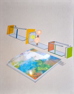 S./T. (Serie Pintura). Dibujo-collage. 43x34 cm. 2011